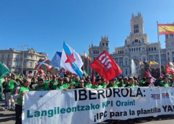 Persoal de Iberdrola mobilizouse o sábado en Madrid en demanda de melloras laborais