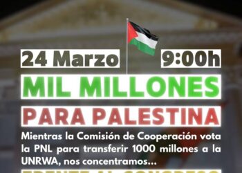 IU defiende mañana en el Congreso la iniciativa para lograr una “contribución extraordinaria” a la UNRWA de cerca de 1.000 millones de euros que palíe las graves carencias del pueblo palestino