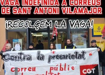 Correus: El 9 de març del 2026 la vaga indefinida parcial de les 3 últimes hores s’amplia a la totalitat de la jornada
