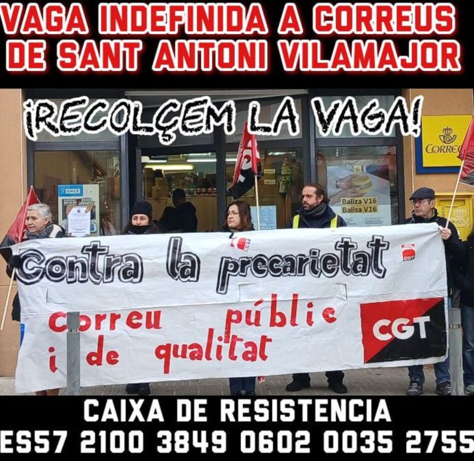 Vaga indefinida de jornada completa a Correus des del 9 de març als pobles de Sant Antoni i Sant Pere de Vilamajor