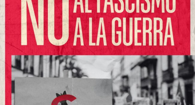 La plataforma «Valladolid contra la Guerra» convoca una gran manifestación bajo el lema «No a la guerra, no al fascismo»: 20 de marzo
