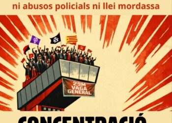 Sindicatos combativos y los movimientos sociales de Valencia se concentran contra la Ley Mordaza