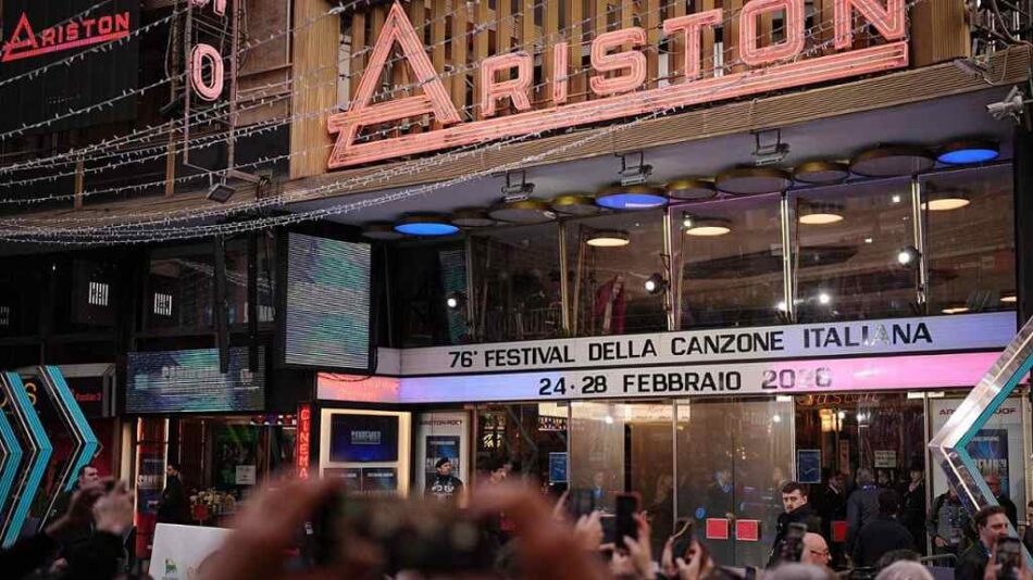 Celebran en Italia final de San Remo enmarcada en conflictos globales