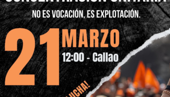 Concentración unitaria impulsada por la Plataforma del Sector Social de Madrid, el 21M: «Por un sector social 100% público de todas y para todas»