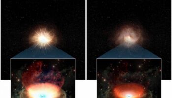 Un agujero negro supermasivo pierde parte de su luminosidad en 20 años