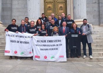 IU y el Comité de Empresa llevan al Congreso de los Diputados la privatización de la limpieza de colegios en Sevilla