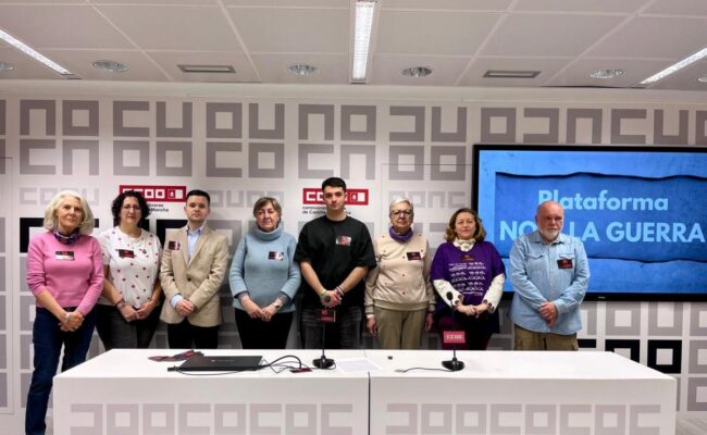La plataforma No a la Guerra de Toledo retoma su actividad con una asamblea ciudadana el próximo martes