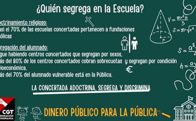 CGT denuncia los ataques “interesados” a la escuela Pública