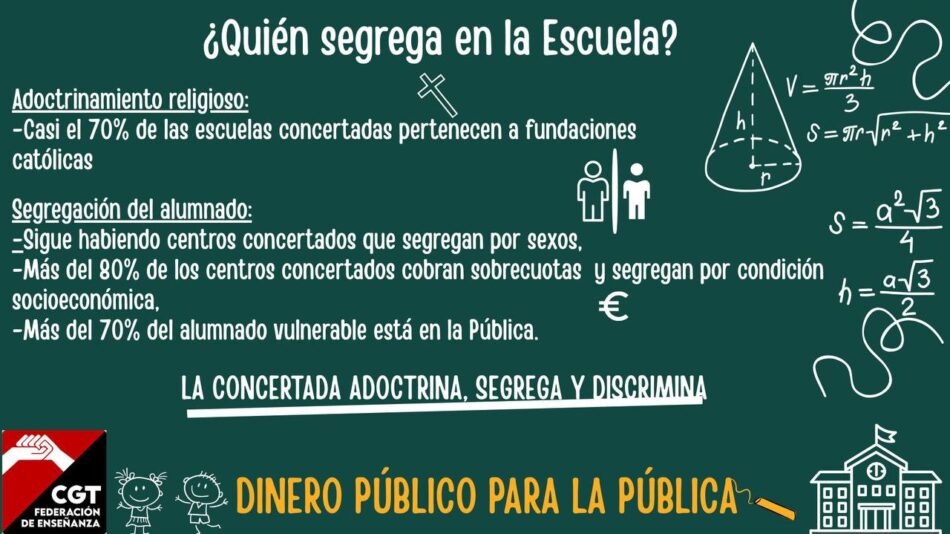 CGT denuncia los ataques “interesados” a la escuela Pública