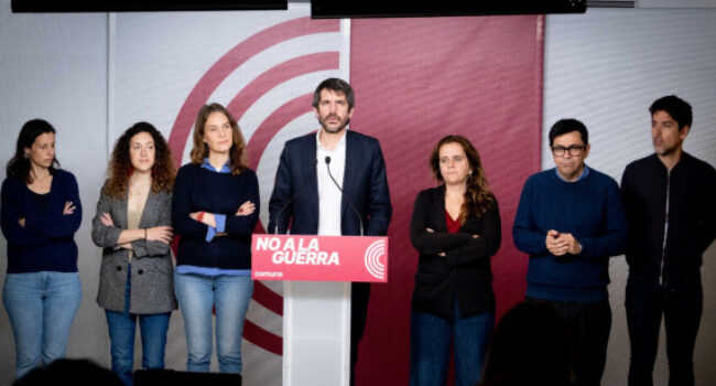Urtasun reitera el “no a la guerra” dels Comuns i defensa un escut social per protegir les famílies i la gent treballadora