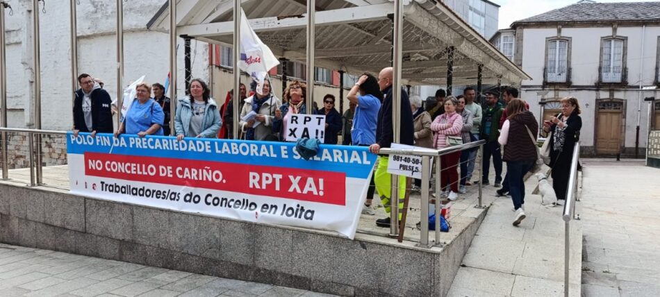 O persoal do Concello de Cariño leva as reivindicacións pola negociación da RPT até Ortigueira