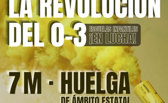 CGT convoca huelga estatal en Educación Infantil de 0-3 años el 7 de mayo y manifestación en Madrid el día 23