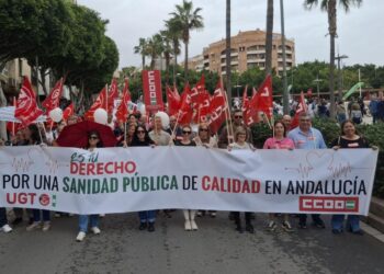 Miles de personas se movilizaron en Andalucía en defensa de un sistema sanitario “al límite” el domingo: “La sanidad no se vende, se defiende”