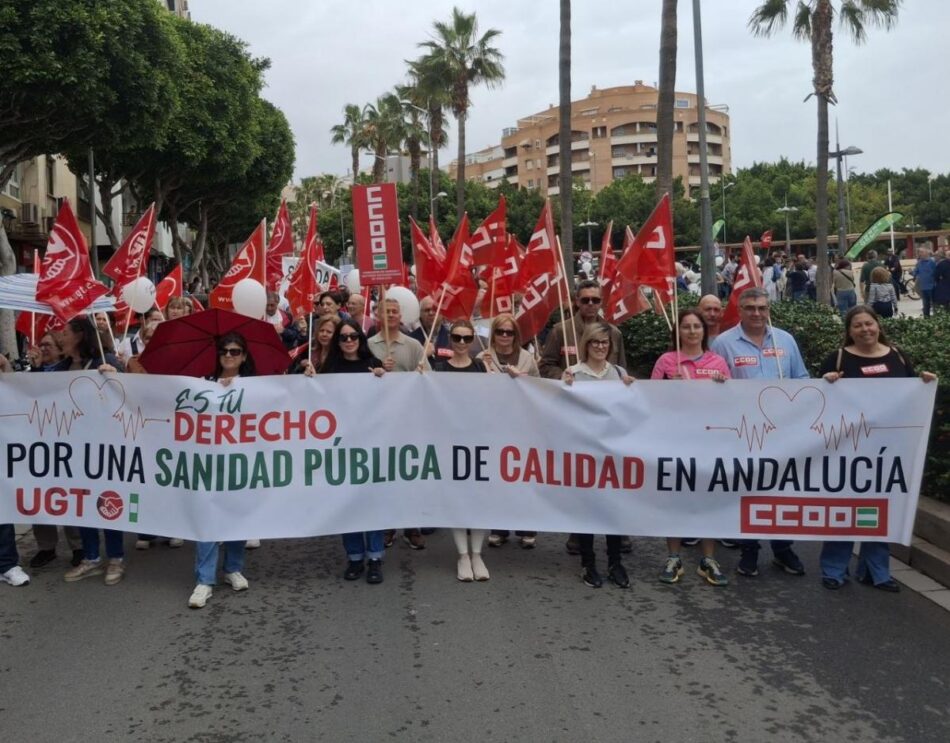 Miles de personas se movilizaron en Andalucía en defensa de un sistema sanitario “al límite” el domingo: “La sanidad no se vende, se defiende”