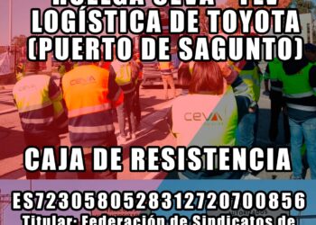 Ante la falta de acuerdo con CEVA FVL la plantilla mantiene la convocatoria de huelga en Puerto de Sagunto (Valencia)