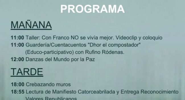 Zaragoza acoge la VII edición de la Catorceabrilada en el Centro Cívico La Almozara