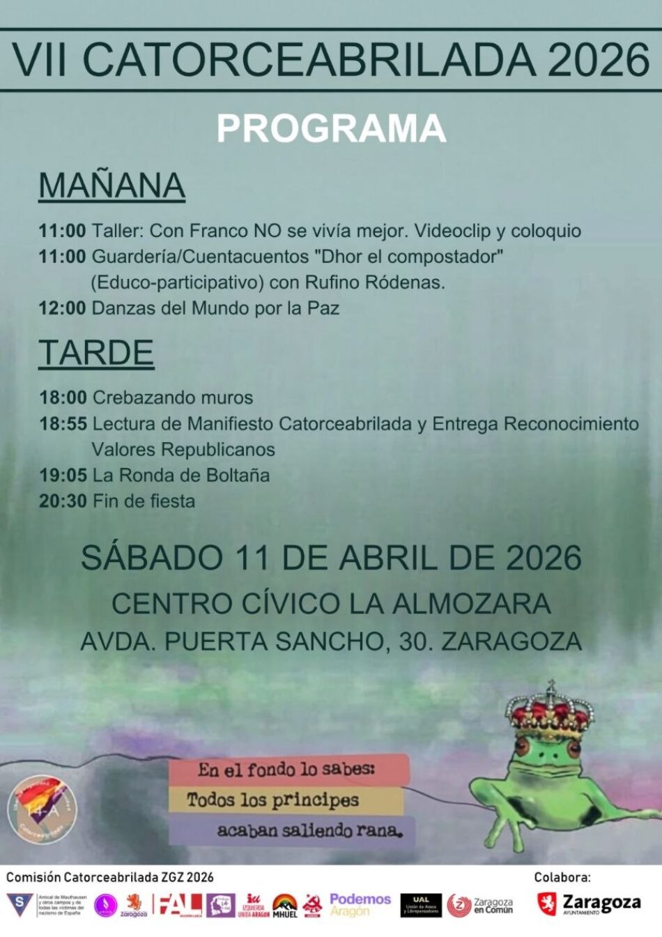 Zaragoza acoge la VII edición de la Catorceabrilada en el Centro Cívico La Almozara