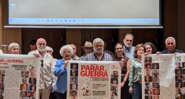 Personalidades y firmantes de 15 países impulsan el manifiesto “Hay que parar la guerra” con movilizaciones en 200 poblaciones