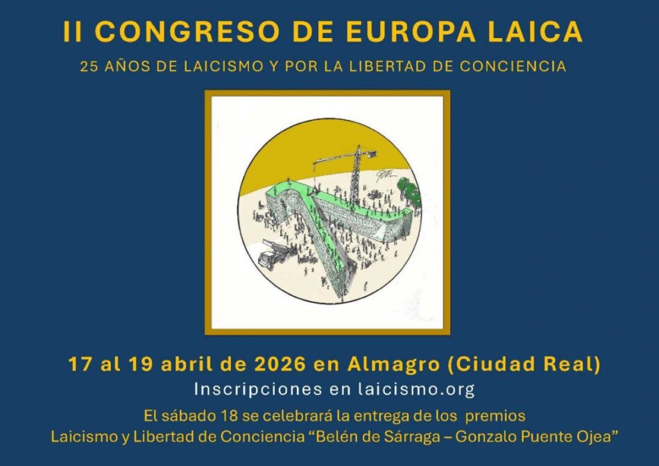 II Congreso de conmemoración 25º aniversario de Europa Laica: 17, 18 y 19 de abril