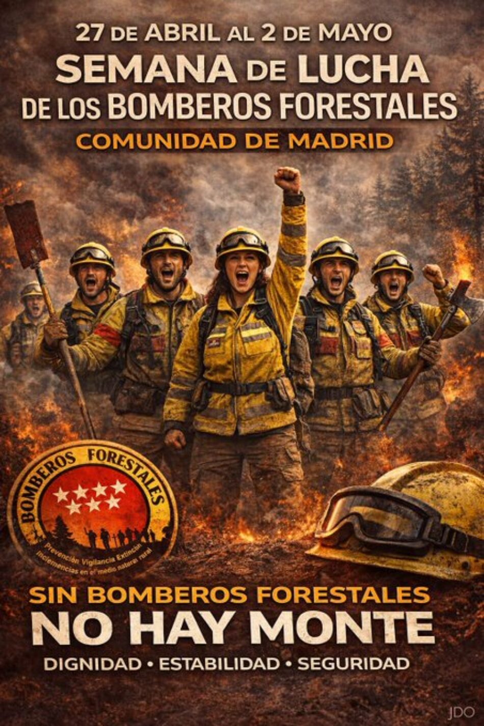 Más de un año de huelga sin avances: los bomberos forestales de Madrid denuncian bloqueo de TRAGSA y pasividad de la Comunidad de Madrid