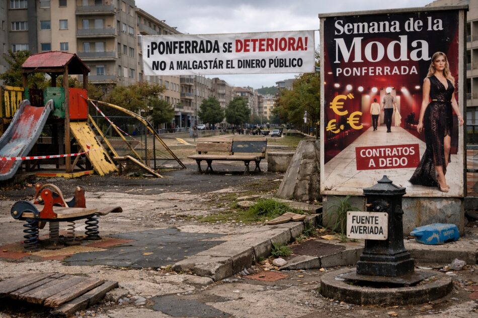 El PCE en El Bierzo denuncia el progresivo deterioro del mobiliario urbano en diversas zonas de Ponferrada