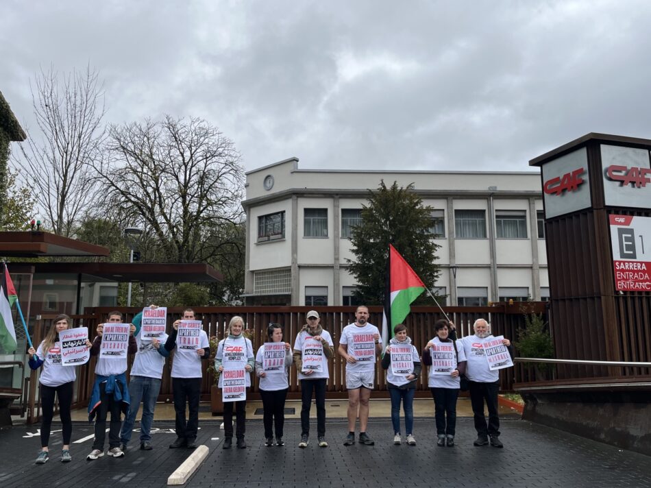 Una coalición de organizaciones de la sociedad civil presenta una denuncia contra el Consejo de Administración de CAF por su implicación en el Tren Ligero de Jerusalén