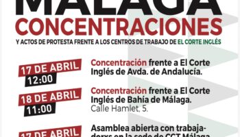 Jornadas de protestas ante El Corte Inglés en Málaga