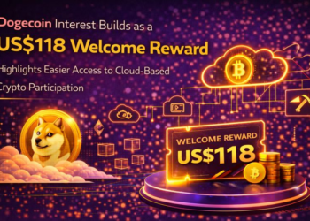 El Interés por Dogecoin Crece Mientras una Recompensa de Bienvenida de US$118 Destaca un Acceso Más Fácil a la Participación Cripto Basada en la Nube