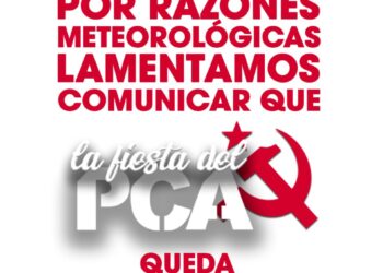 Por motivos meteorológicos, se aplaza la Fiesta del PCA en Córdoba, con nueva fecha aún por determinar