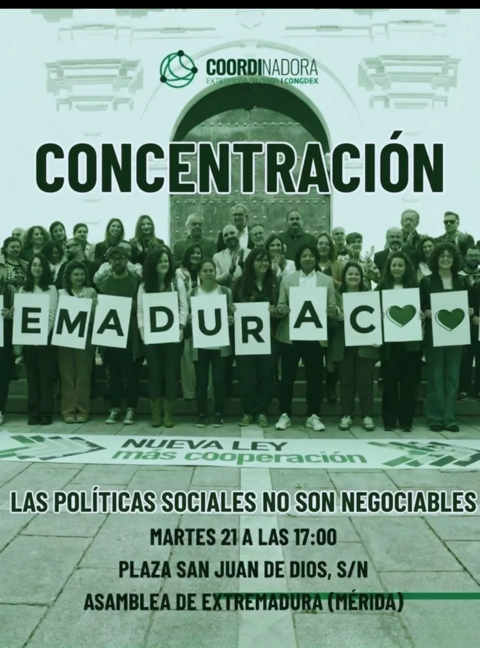 FACUA Extremadura se suma a la concentración en Mérida en defensa de las políticas sociales en la comunidad autónoma