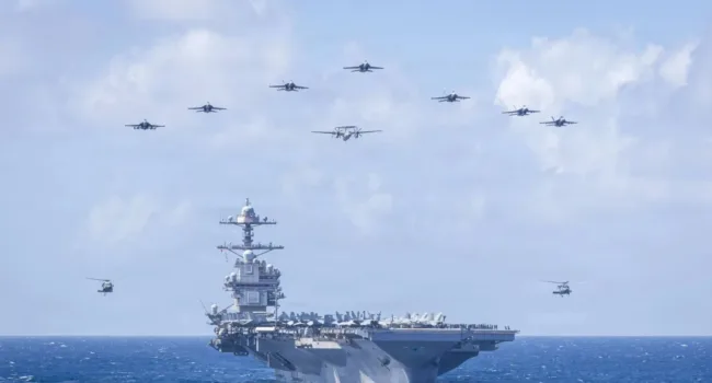Portaaviones USS Gerald Ford regresa a EE. UU. tras despliegue récord