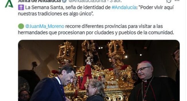 Por Andalucía denuncia a Moreno Bonilla ante la Junta Electoral Central (JEC) por “uso electoral” de perfiles institucionales