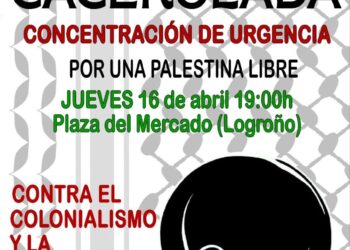 Cacerolada contra el colonialismo y la ocupación en Cisjordania: Boicot a Israel (Plaza del Mercado de Logroño)