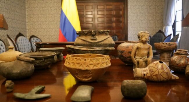 Colombia logra la repatriación de más de mil bienes arqueológicos