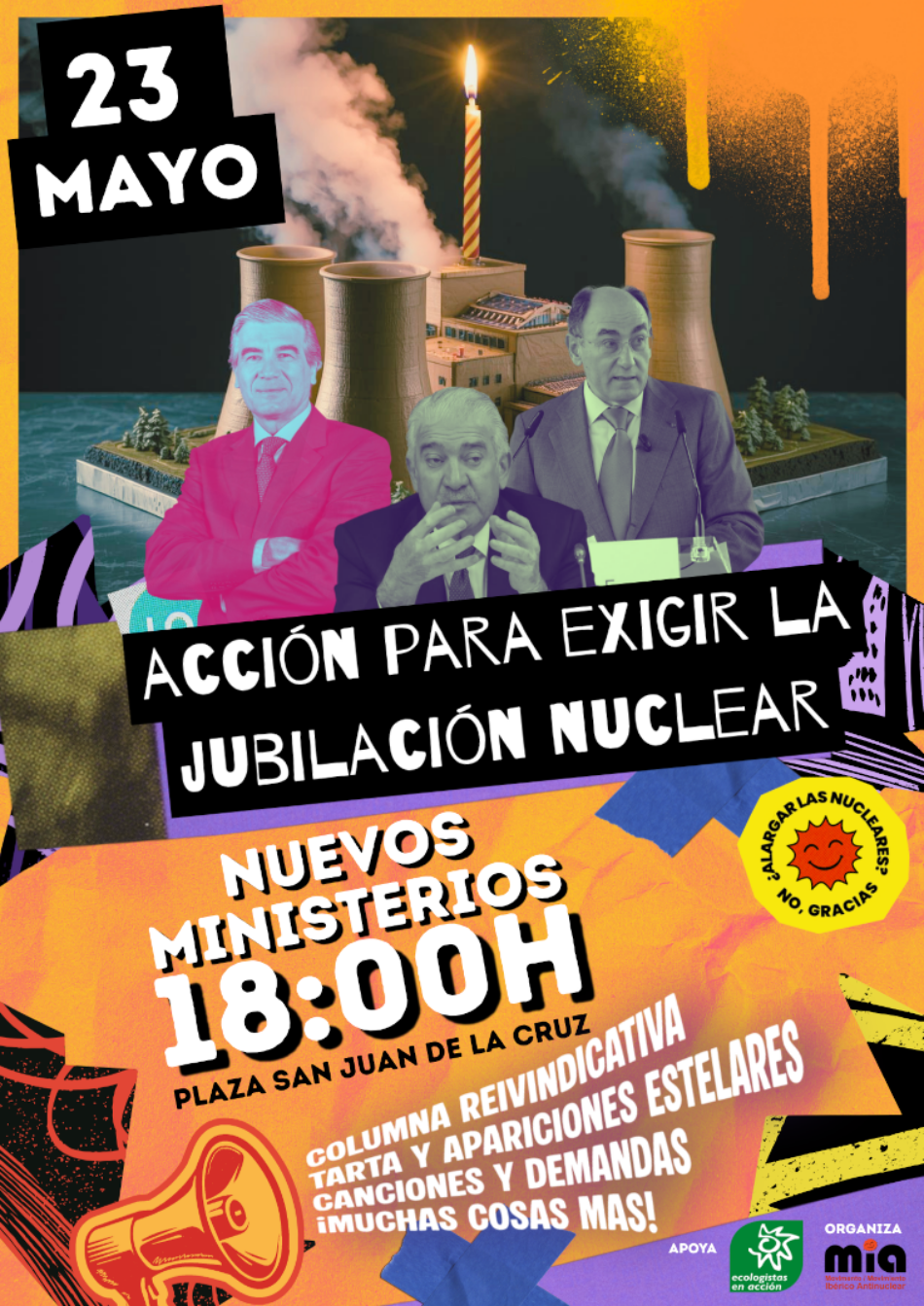 En el aniversario de la tragedia de Chernóbil las organizaciones antinucleares anuncian una acción para exigir la jubilación nuclear