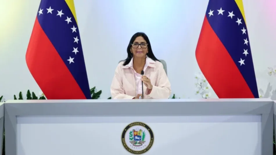 Presidenta (E) Delcy Rodríguez anuncia regreso de Venezuela al FMI