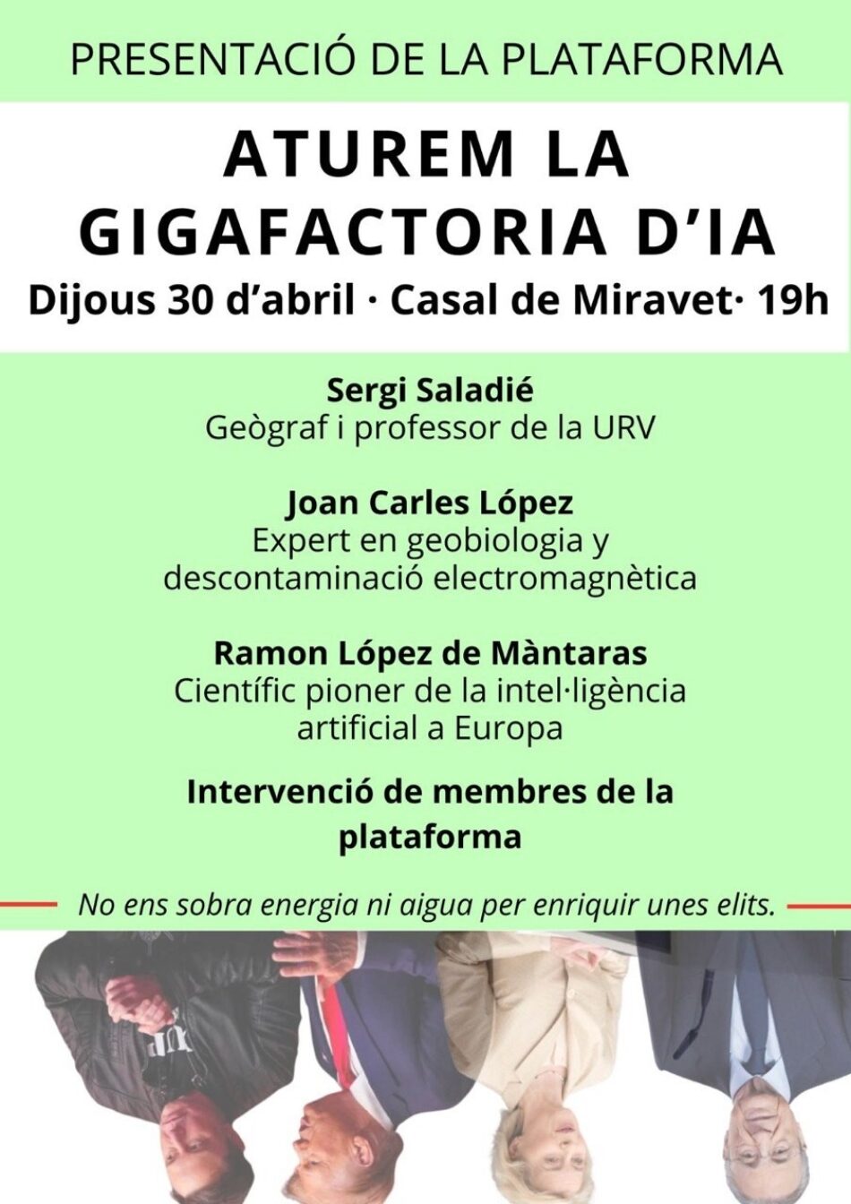 Neix la plataforma “Aturem la gigafactoria d’IA” i es presenta públicament el 30 d’abril al Casal de Miravet
