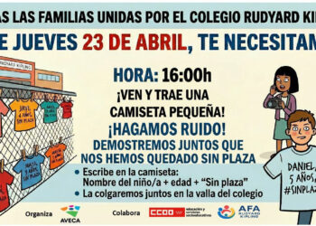 El Cañaveral (Madrid) se une a la acción «abraza tu centro» para exigir más plazas escolares públicas