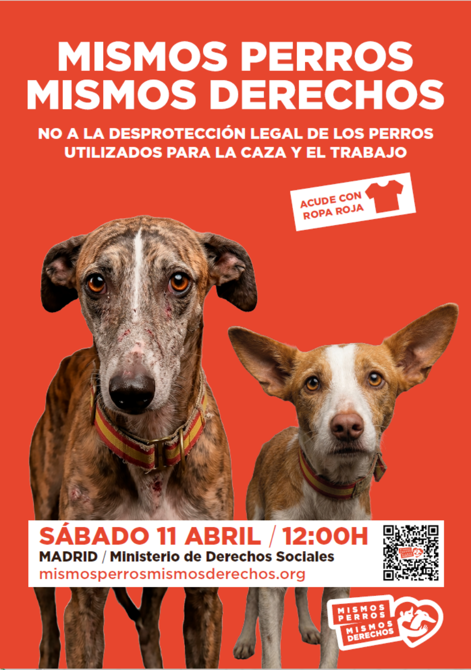 Convocan protesta bajo el lema «mismos perros mismos derechos» el sábado 11 de abril, desde el Ministerio de Derechos Sociales y hasta el de Agricultura