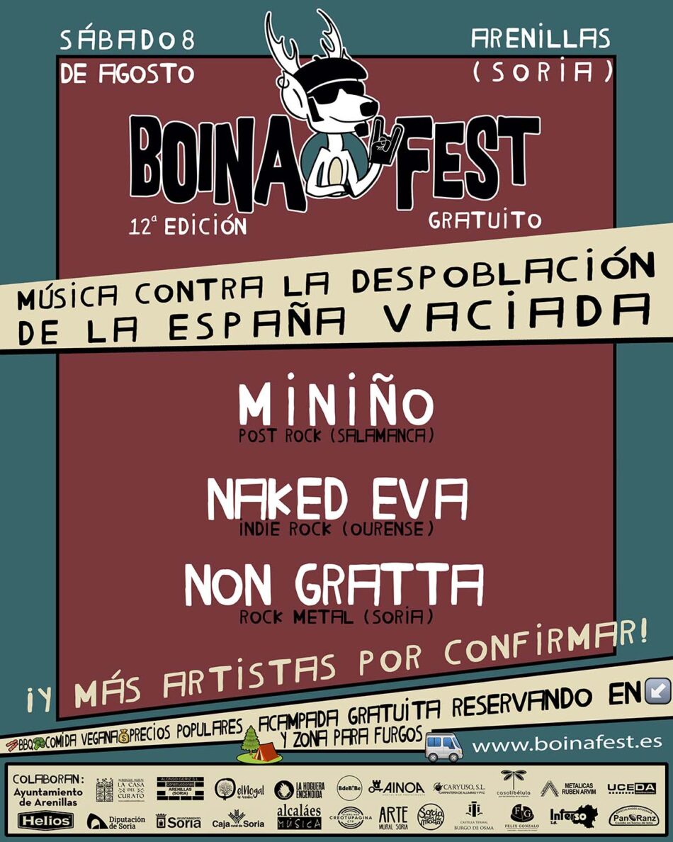 Miniño, Naked Eva y Non Gratta representarán a la España vaciada en el 12º Boina Fest contra la despoblación 