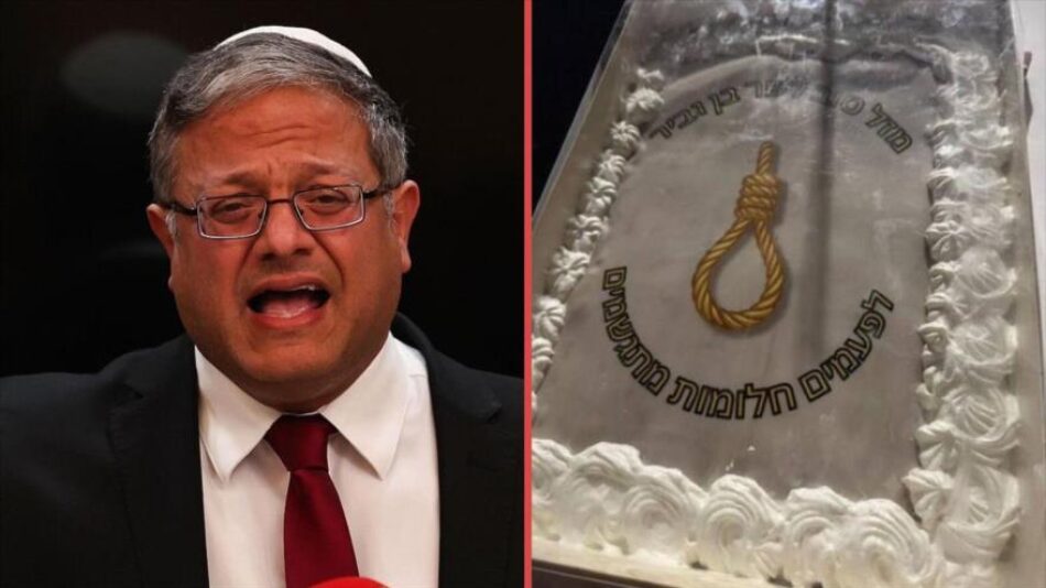 ONU condena la tarta con una soga del ministro israelí Ben-Gvir: es despreciable