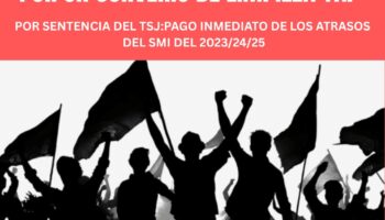 Concentración en València del sector de Limpieza por un nuevo Convenio y por el impago de los atrasos del Salario Mínimo de los últimos tres años