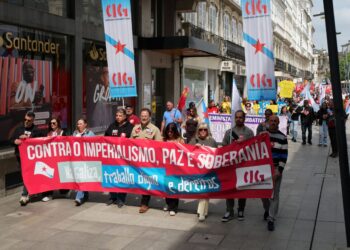 Milleiros de persoas mobilízanse coa CIG este 1 de Maio contra o imperialismo, pola paz, por traballo digno e dereitos