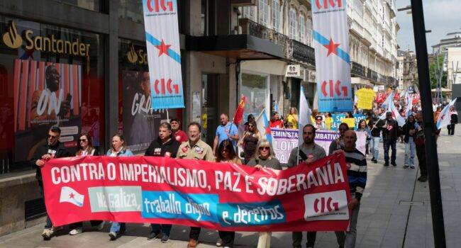 Milleiros de persoas mobilízanse coa CIG este 1 de Maio contra o imperialismo, pola paz, por traballo digno e dereitos