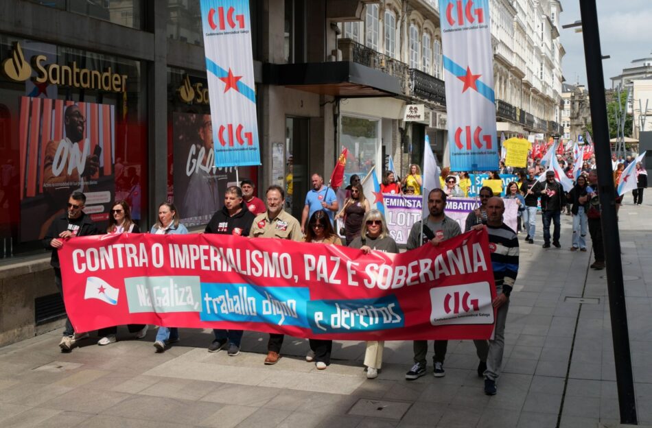 Milleiros de persoas mobilízanse coa CIG este 1 de Maio contra o imperialismo, pola paz, por traballo digno e dereitos