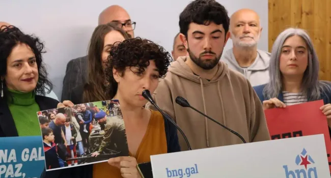 BNG chama desde Lugo a frear a militarización coa campaña “Na Galiza: Paz, soberanía e dereitos”