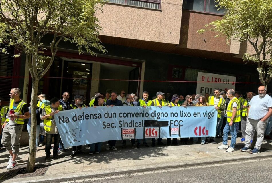 FCC insiste en recortar a xubilación parcial na recollida do lixo de Vigo, que segue adiante coa folga indefinida