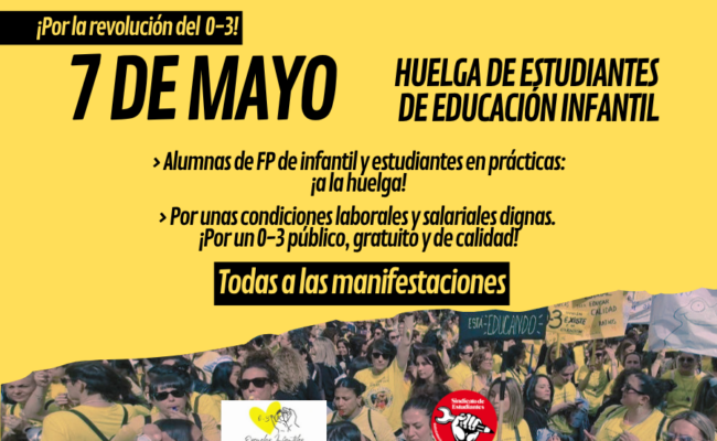 7 de mayo. Huelga de trabajadoras y estudiantes de educación infantil