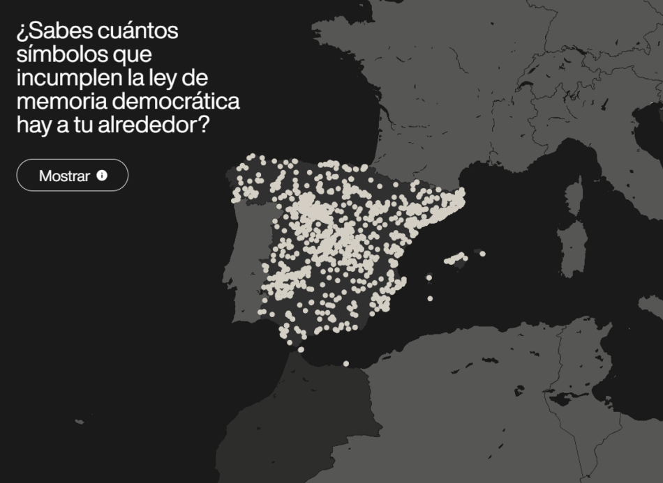 Ya están disponibles los nombres y monumentos franquistas de la ciudad de Madrid en la web ‘Debería Desaparecer’ para que sean retirados por administraciones y particulares