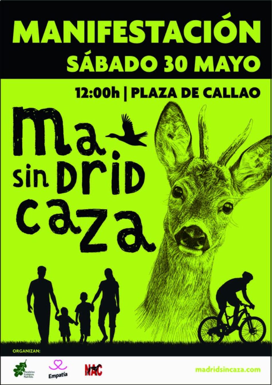Ecologistas y animalistas se unen en una manifestación contra la nueva Ley de Caza de la Comunidad de Madrid